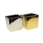 metál kocka kaspó