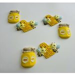 méhecskék befőttes üveggel